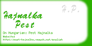hajnalka pest business card